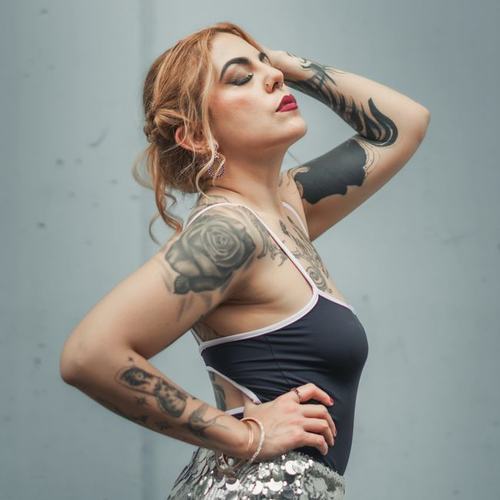 A tattoo artist at work